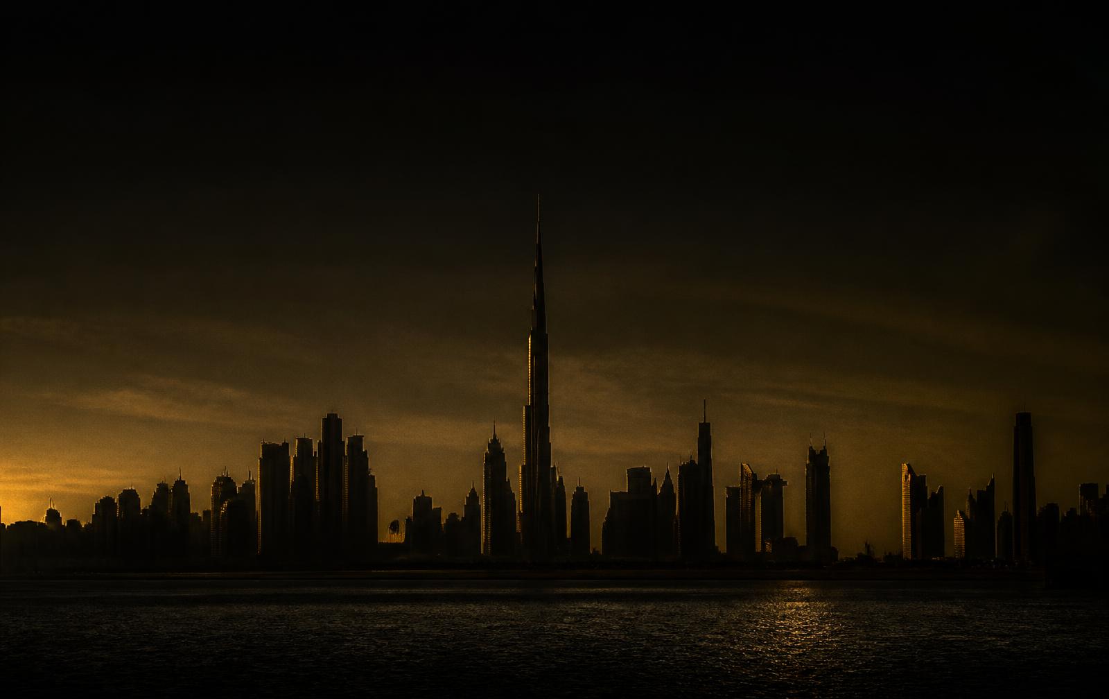Dubai skyline at dusk
